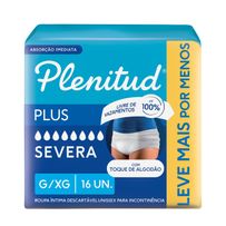 Roupa Íntima Plenitud Plus para Incontinência G/XG 16 Unidades