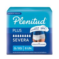 Roupa Íntima Plenitud Plus para Incontinência G/XG 8 Unidades