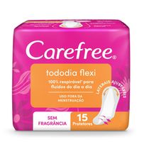 Protetor Diário Carefree Tododia Flexi Sem Perfume 15 Unidades