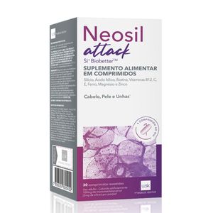 Suplemento Alimentar Neosil Attack Para Cabelos, Unhas E Pele 30 Comprimidos