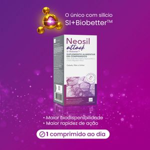 Suplemento Alimentar Neosil Attack Para Cabelos, Unhas E Pele 30 Comprimidos