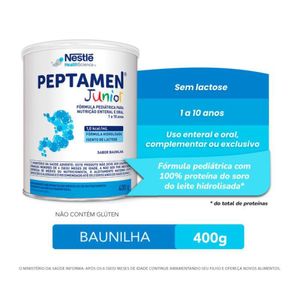 Nutrição Enteral e Oral Pediátrica Peptamen Junior em Pó Baunilha 400g