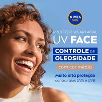 Protetor Solar Facial Nivea SUN UV Face Controle de Oleosidade Cor Média FPS60 50ml