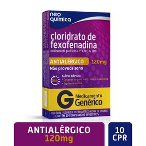 Cloridrato de Fexofenadina 120mg Neo Química 10 Comprimidos