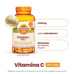 Suplemento Alimentar Sundown Vitamina C 1.000mg 180 Comprimidos