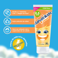 Gel Dental Malvatrikids Infantil Flúor 70g