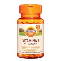 Suplemento Alimentar Sundown Vitamina E 1000UI 30 Cápsulas