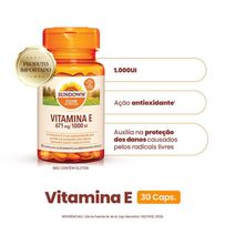 Suplemento Alimentar Sundown Vitamina E 1000UI 30 Cápsulas
