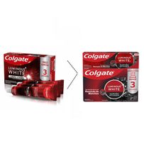 Creme Dental Colgate Luminous White Carvão Ativado 70g 3 Unidades