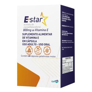 Suplemento Alimentar Zydus E-Star 800mg 60 Cápsulas
