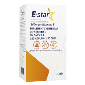 Suplemento Alimentar Zydus E-Star 800mg 30 Cápsulas