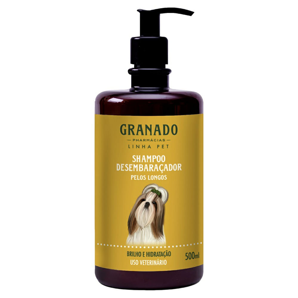 Shampoo Granado Pet Desembaraçador Para Pelos Longos 500ml