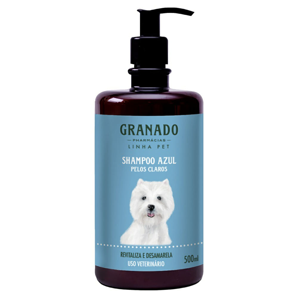 Shampoo Granado Pet Azul Para Pelos Claros 500ml