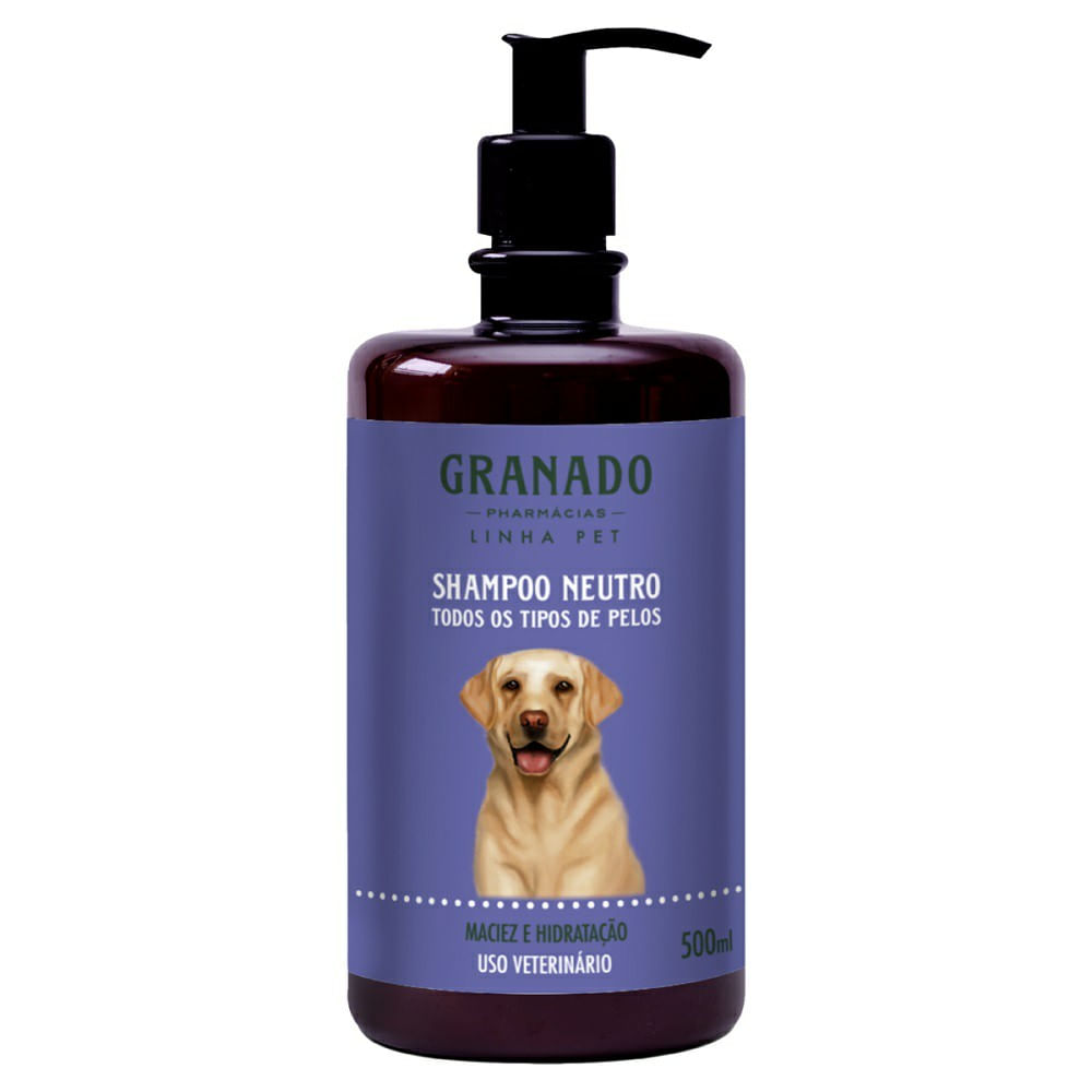 Shampoo Neutro Granado Pet Todos os Tipos de Pelos 500ml