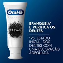 Creme Dental Oral-B 3D White Natural Essence Com Carvão Natural 75ml