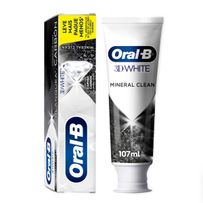 Creme Dental Oral-B 3D White Mineral Clean, Carvão de Bambu 107ml