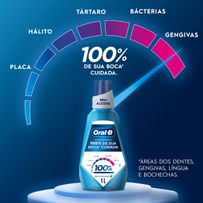 Enxaguante Bucal Oral-B 100% Dentes Sensíveis Sem Álcool Sabor de Menta Refrescante 1L
