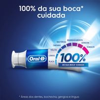 Creme Dental Oral-B 100% de Sua Boca Cuidada Menta Refrescante 175g