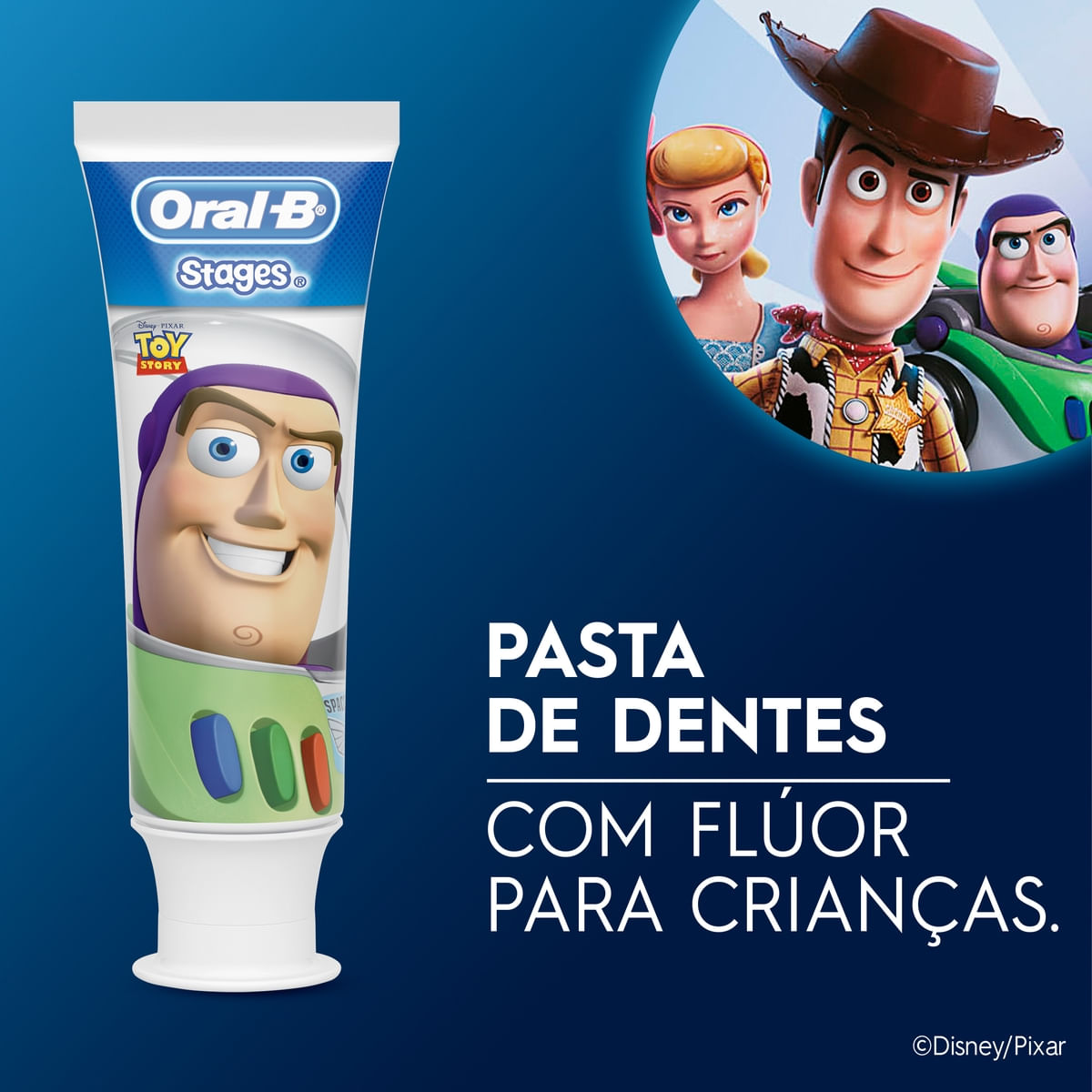 Creme Dental Oral-B Stages Infantil Toy Story/ Jazmin 75ml