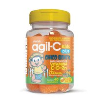 Suplemento de Vitamina C+D+Zn Agil-C Kids Plus Sabor Laranja 40 unidades