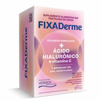 Suplemento Alimentar Fixa Derme Hialurônico + Colágeno + Vitamina C Pele, Cabelo e Unhas Verisol 45 Gomas