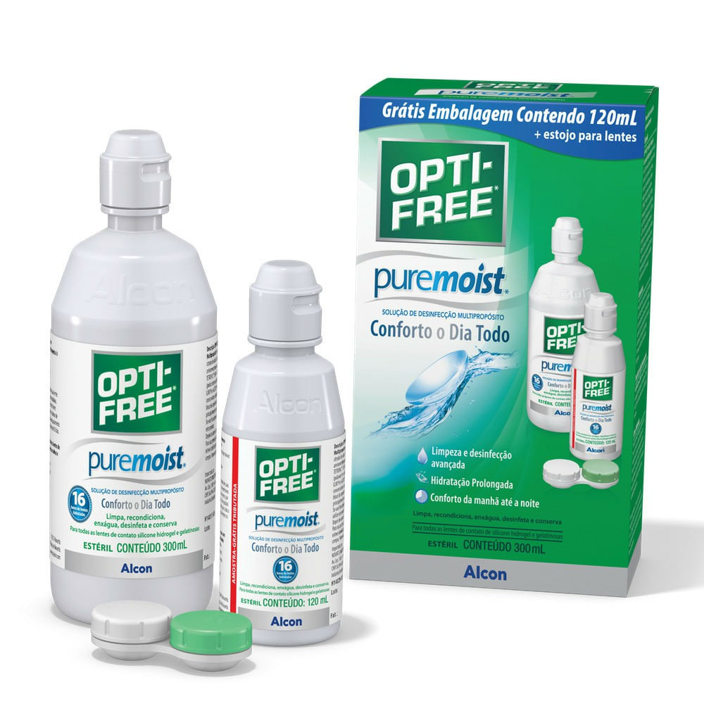 Kit Opti-free Pure Moist Alcon 1 Unidade