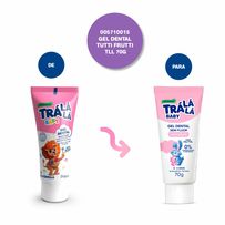 Gel Dental Trá Lá Lá Baby Sabor Tutti-frutti Sem Flúor Vegano 70g
