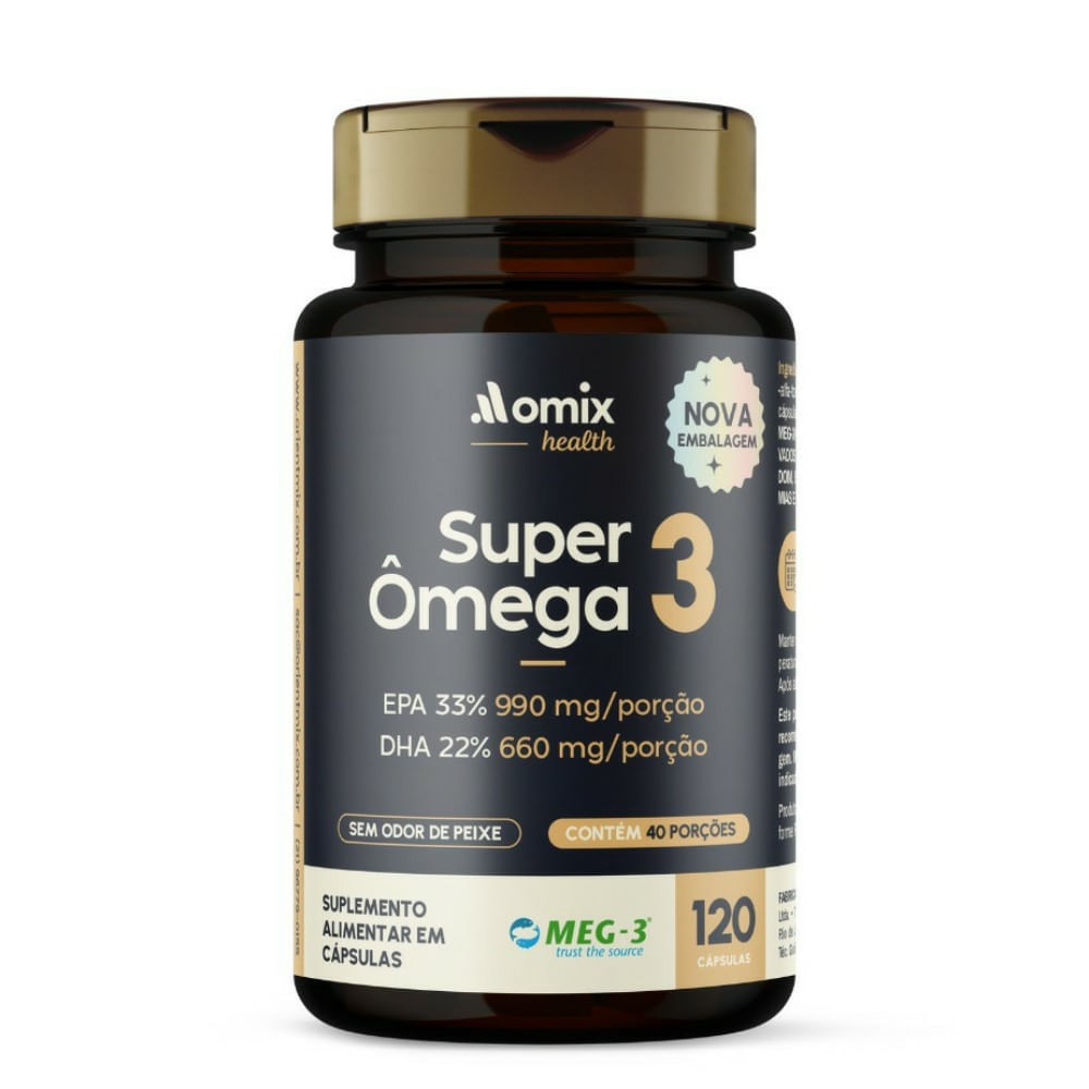 Suplemento Alimentar Omix Health Super Ômega 3 120 Cápsulas