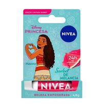 Hidratante Labial Nivea Sorbet de Melancia Edição Limitada Moana Disney Princesa 4,8g