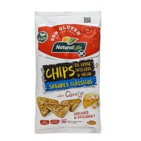 Chips de Arroz Integral e Milho Sem Glúten Sabor Queijo 70g