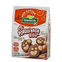 Biscoito Porquinhos Kids Sem Glúten Sabor Chocolate Duo 100g