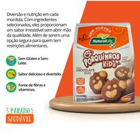 Biscoito Porquinhos Kids Sem Glúten Sabor Chocolate Duo 100g