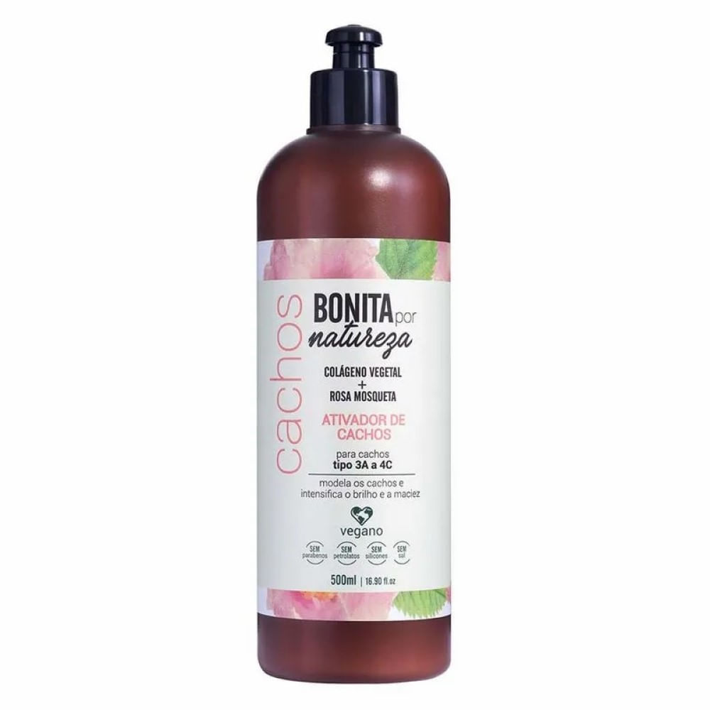 Ativador de Cachos tipo 3A 4C Bonita por Natureza 500ml