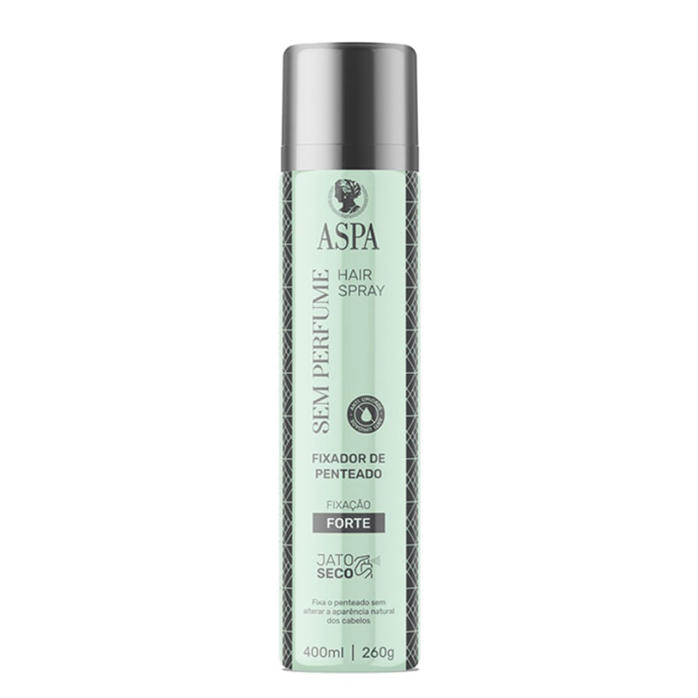 Fixador de Penteado Aspa Fixação Forte Sem Perfume Spray 400ml
