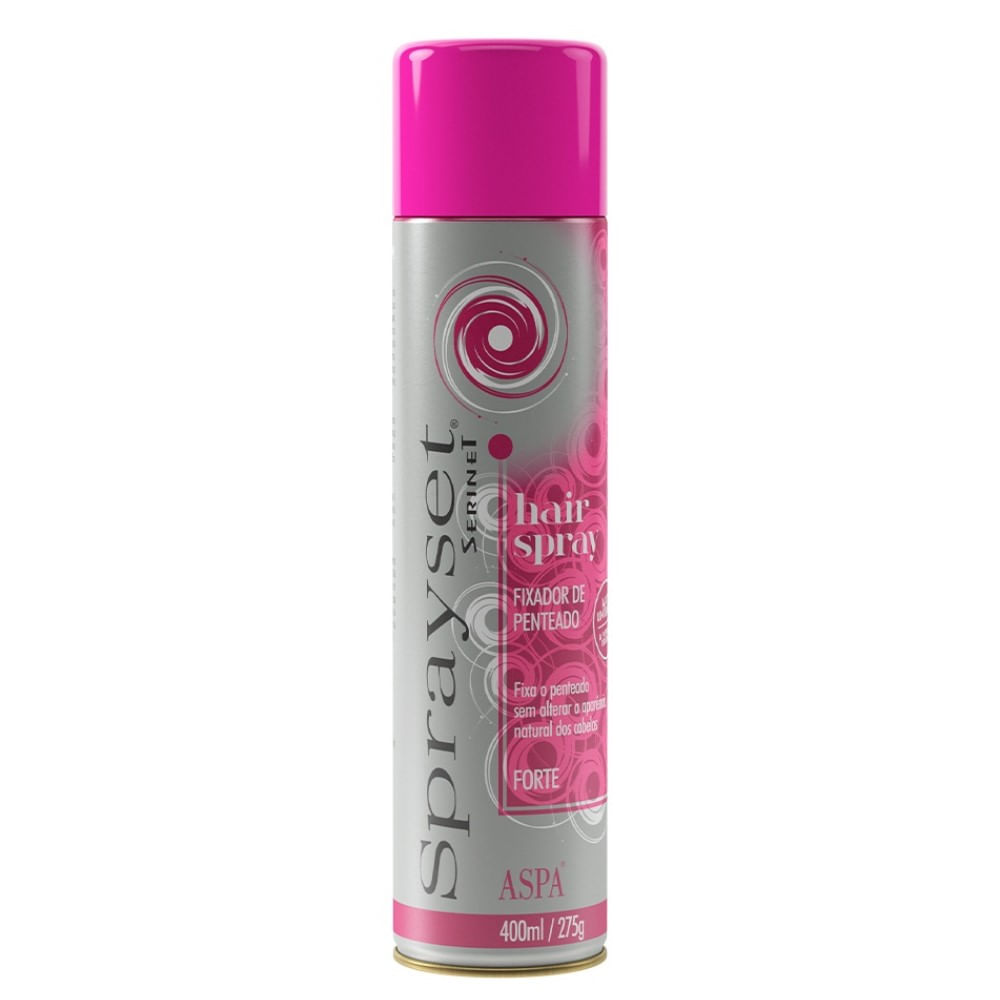 Fixador de Penteado Aspa Sprayset Hair Spray Forte 400ml