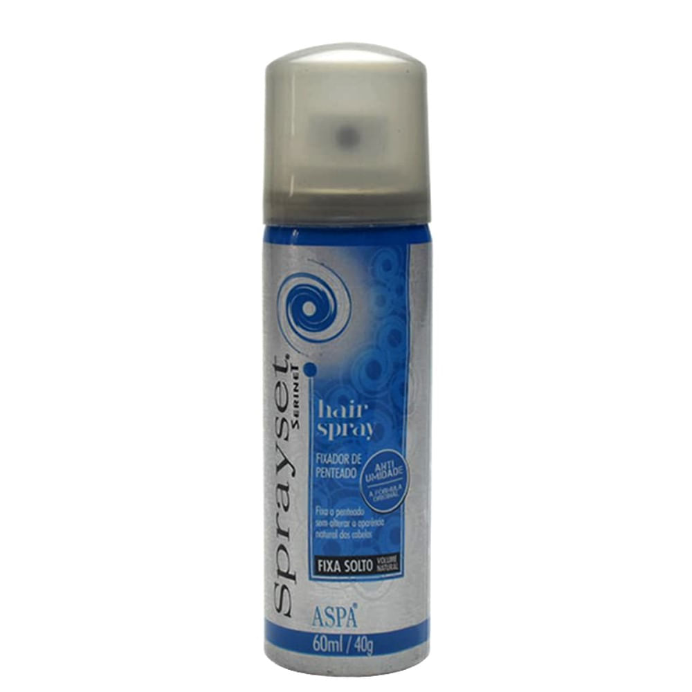 Fixador de Penteado Aspa SpraySet Hair Spray Fixa Solta 60ml