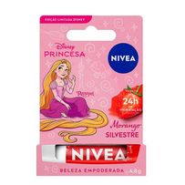 Hidratante Labial Nivea Morango Silvestre Edição Limitada Rapunzel Disney Princesa 4,8g
