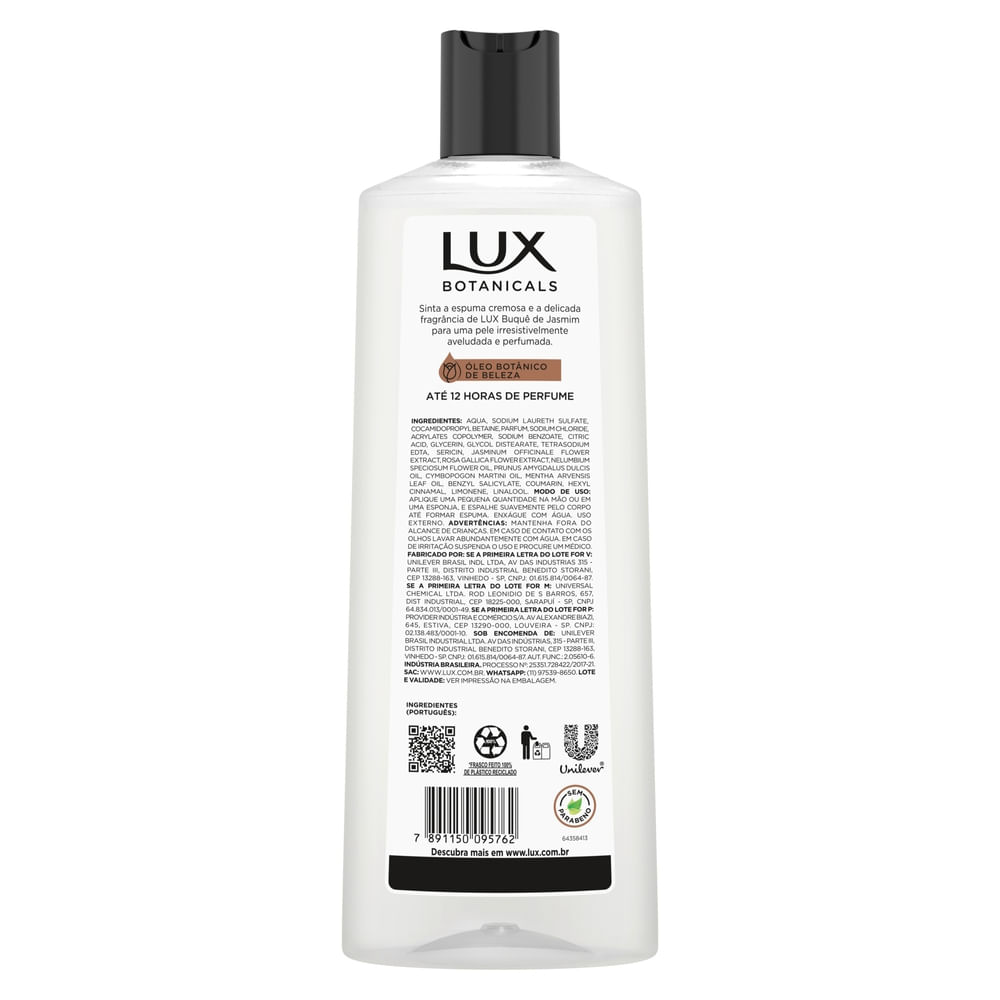 Sabonete Líquido Lux Botanicals Buquê De Jasmim 650ml