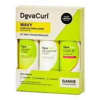 Kit Wavy Deva Curl Low-Poo 120ml + Condicionador 120ml + Leave-In 120ml