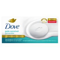 Sabonete em Barra Dove Pele Sensível 6 Unidades de 90g Cada