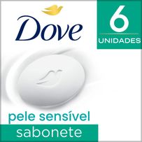 Sabonete em Barra Dove Pele Sensível 6 Unidades de 90g Cada