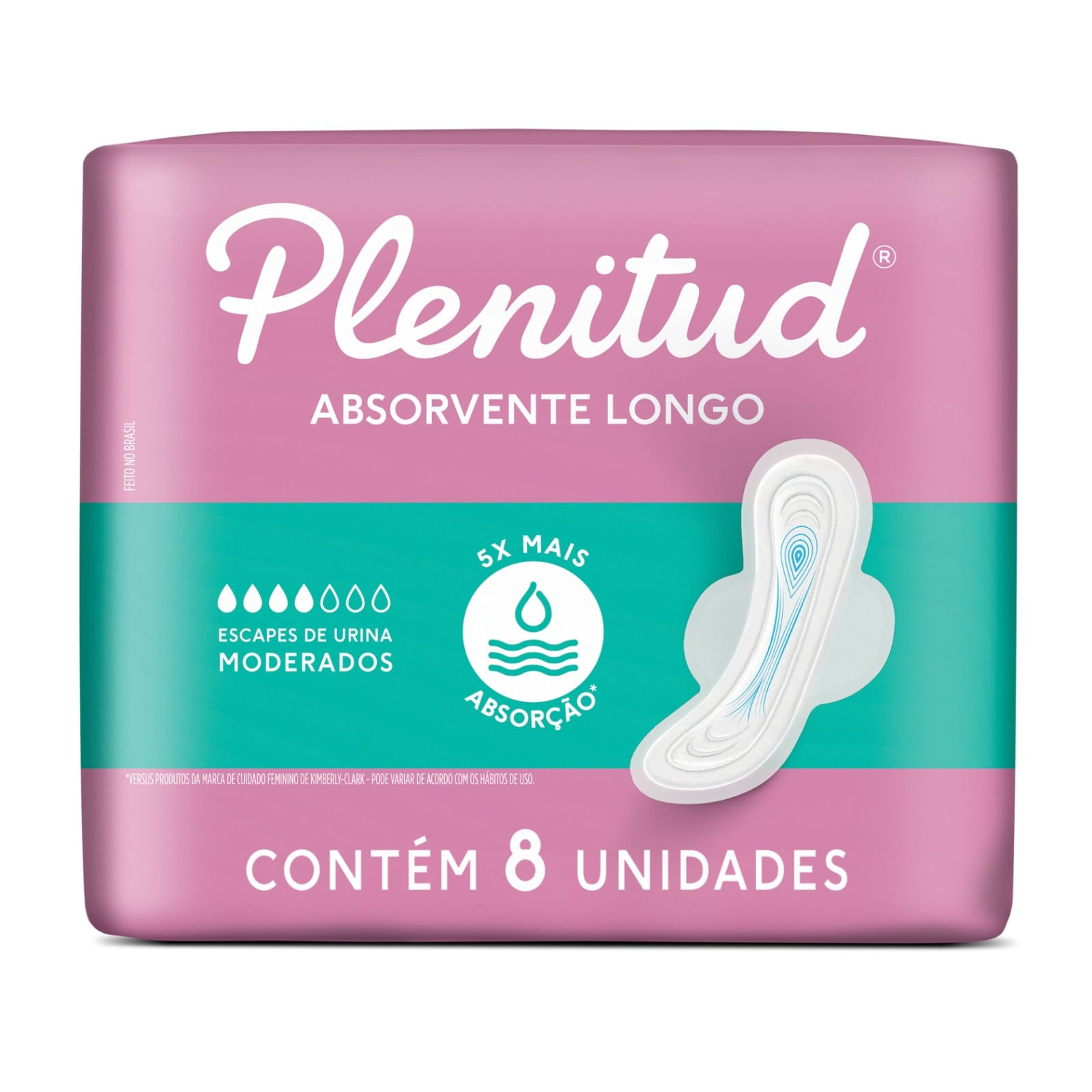 Absorvente Plenitud Moderado com Abas 8 Unidades