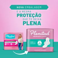 Absorvente Plenitud Moderado com Abas 8 Unidades