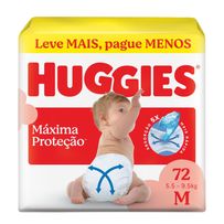 Fralda Huggies Máxima Proteção M 72 Unidades