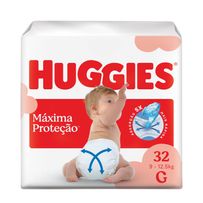 Fralda Huggies Máxima Proteção G 32 Fraldas