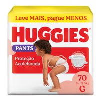 Fralda Roupinha Huggies Proteção Acolchoada G 70 Unidades