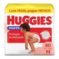 Fralda Roupinha Huggies Proteção Acolchoada M 80 Unidades