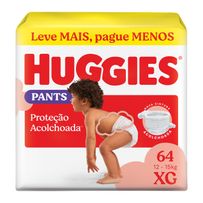 Fralda Roupinha Huggies Proteção Acolchoada XG 64 Unidades