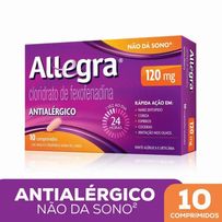 Antialérgico Allegra 120mg 10 Comprimidos