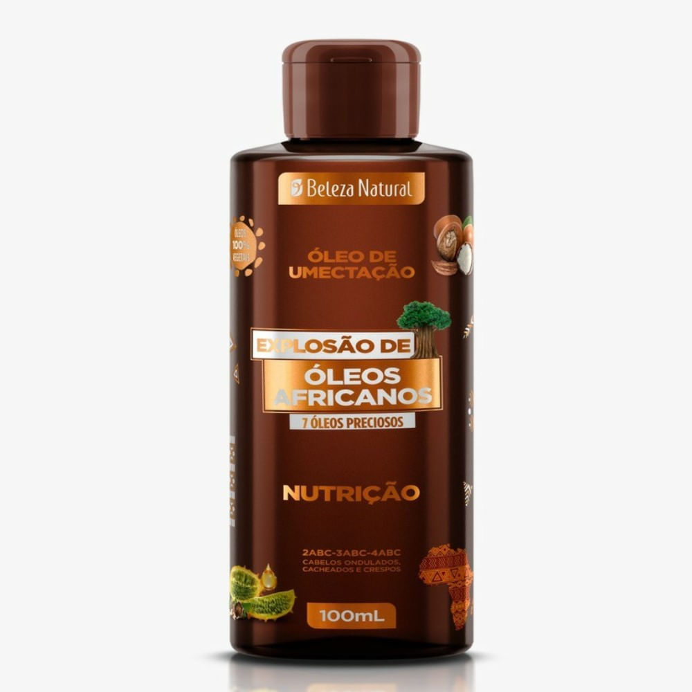 Óleo de Umectação Explosão de Óleos Africanos Beleza Natural 100ml